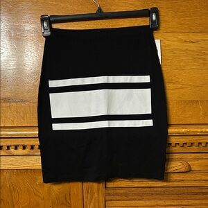 Kane Label Black White Color Block Pencil Skirt